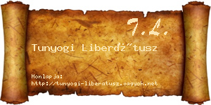 Tunyogi Liberátusz névjegykártya